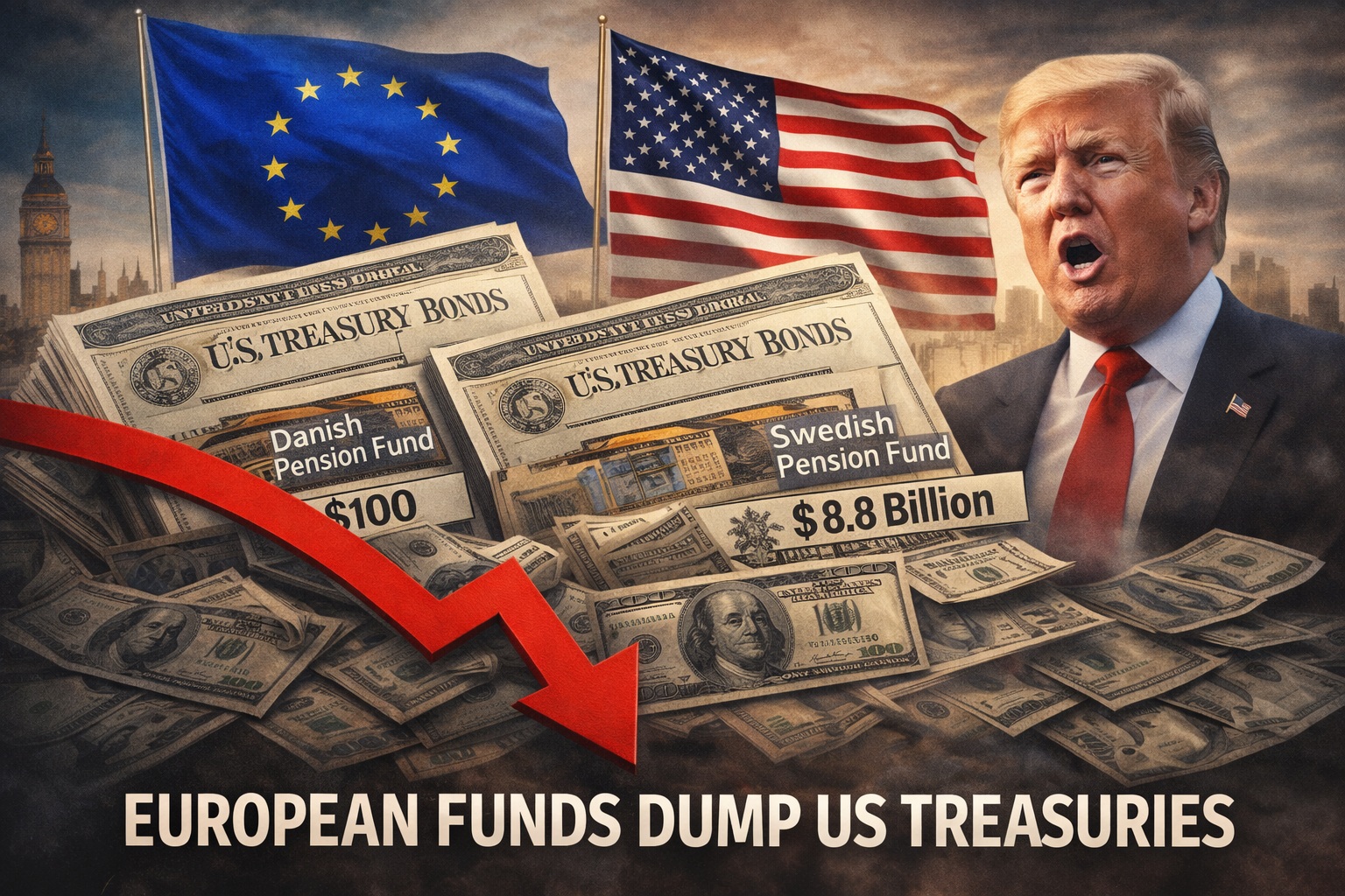 Europe Joins De-Dollarisation, Sells US Treasuries