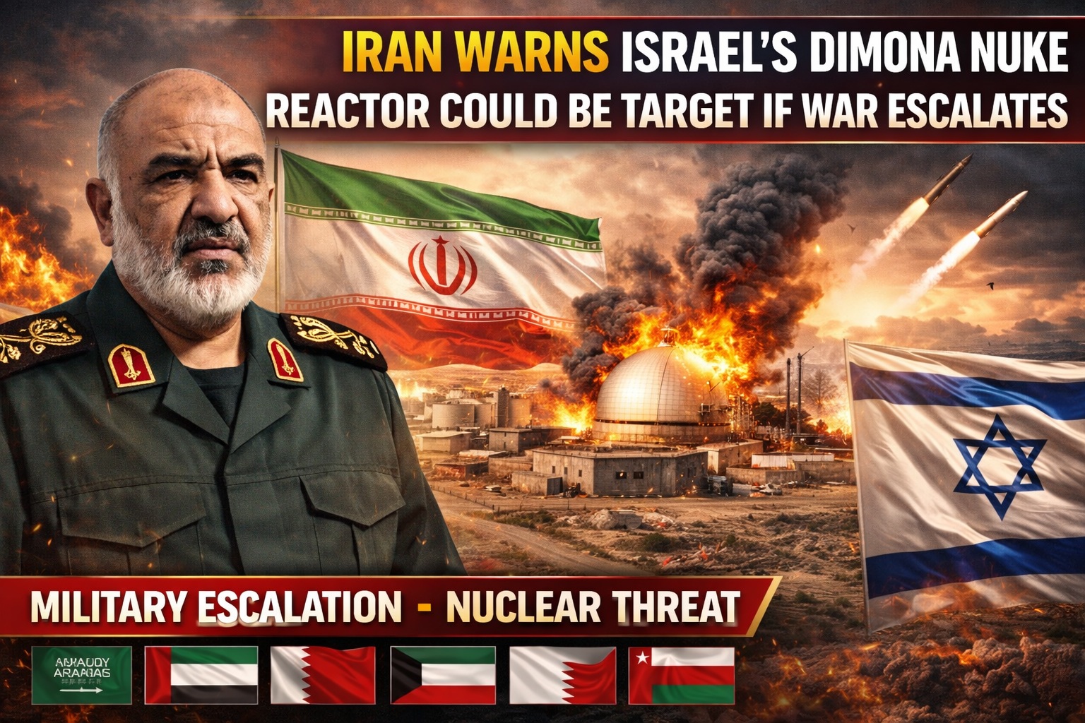 Iran Warns Israel’s Dimona Nuclear Reactor Could Become Target if War Escalates