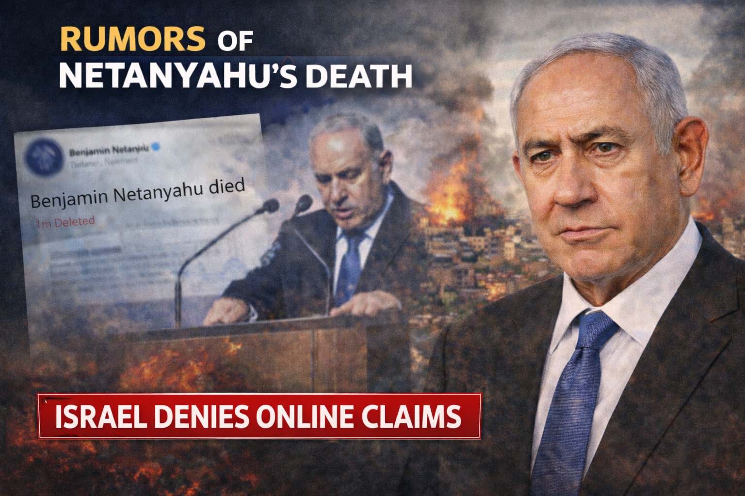 Netanyahu Death Rumors Spread Online, Officials Yet to Confirm Claims