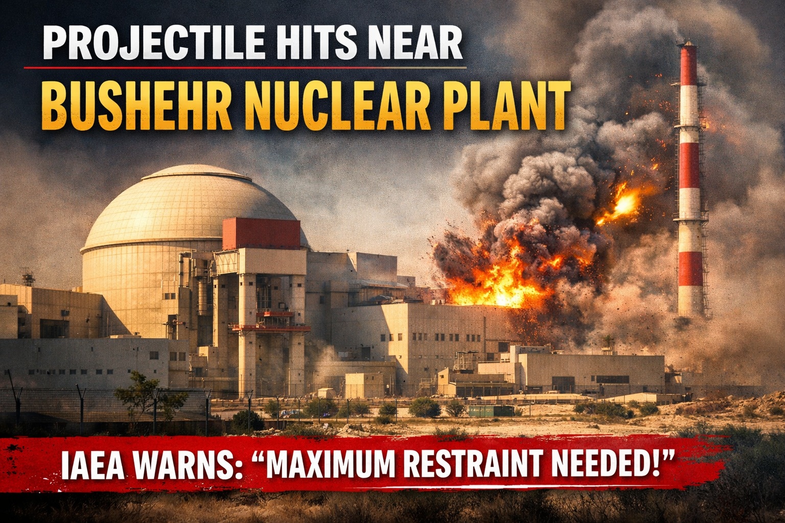 Projectile Hits Near Bushehr Nuclear Plant; IAEA Urges Restraint